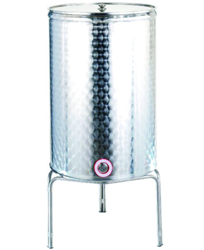 ΑΝΟΞΕΙΔΩΤΟ ΔΟΧΕΙΟ SANSONE ΜΕ ΚΩΝΙΚΟ ΠΥΘΜΕΝΑ 500Lt
