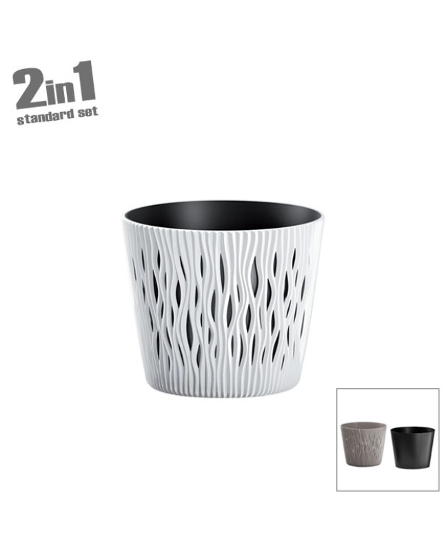 ΓΛΑΣΤΡΑ (2 ΣΕ 1) ΛΕΥΚΟ SANDY ROUND ΣΤΡΟΓΓΥΛΗ Φ26.2x22.2cm 1/5ΚΙΒ